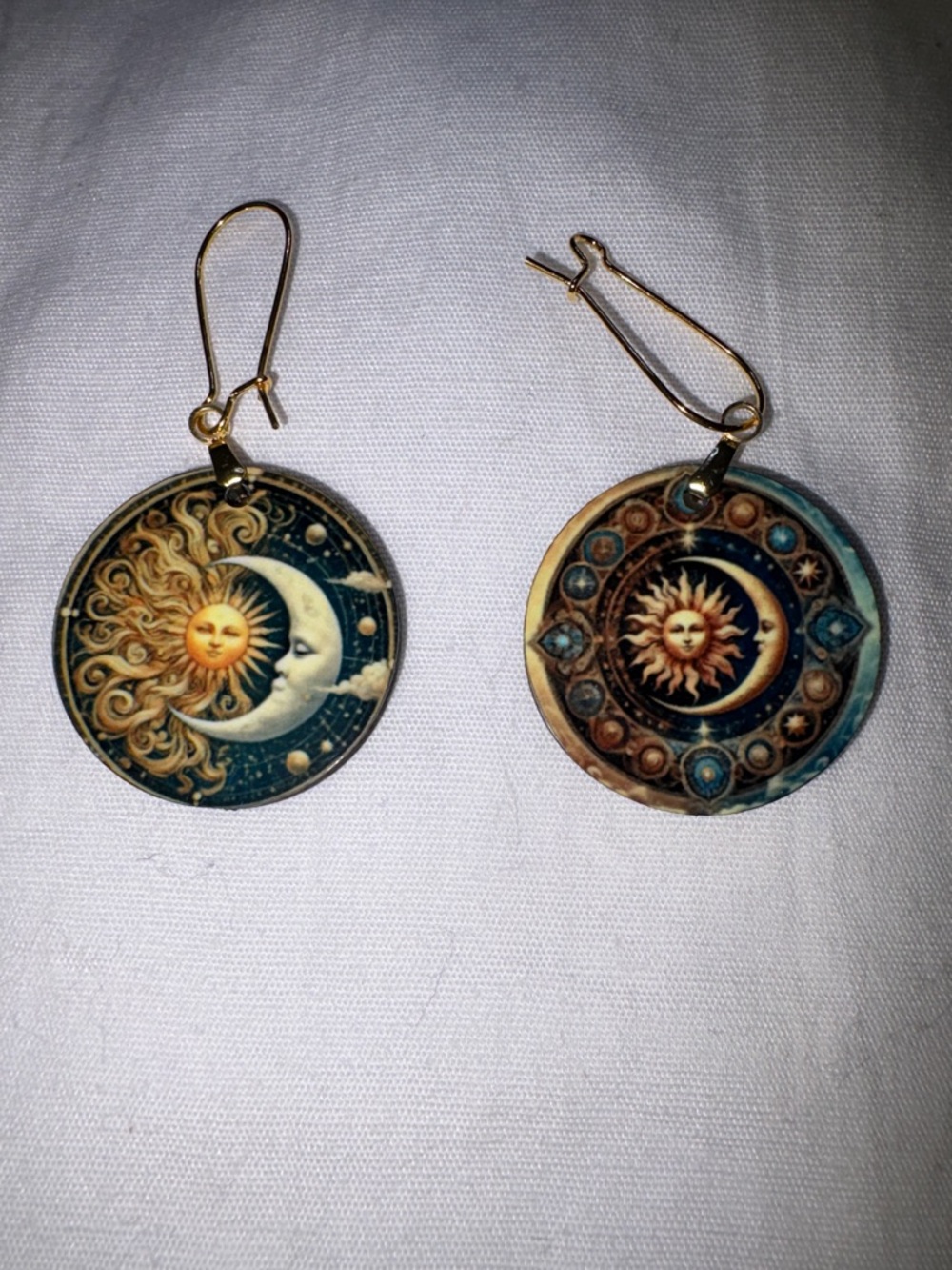 Sun and moon earrings